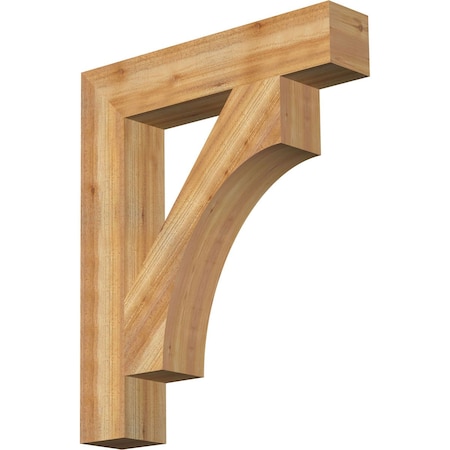 Ekena Millwork Westlake Block Rough Sawn Bracket, Western Red Cedar, 6"W x 32"D x 38"H BKT06X32X38WTL05RWR